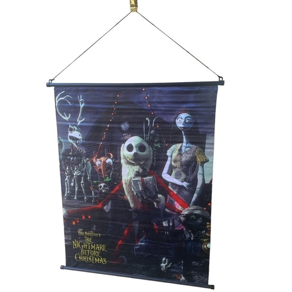 Tim Burton's the nightmare before christmas wall scroll 27"x34" Christmas banner - Picture 2 of 11